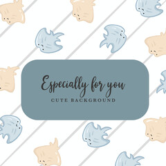 cute animal illustration for template background