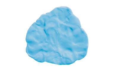 Light blue clay texture on a transparent background.