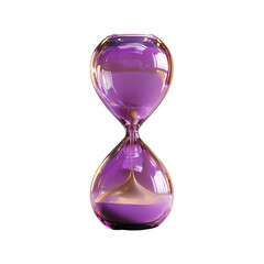 Hourglass on white background, sandglass 3d rendering