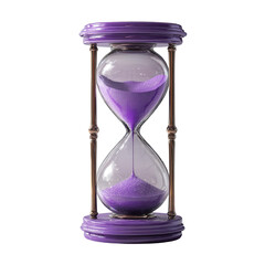 Hourglass on white background, sandglass 3d rendering