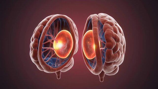 3D Medical Visualization of Human Brain Anatomy with Internal Structures