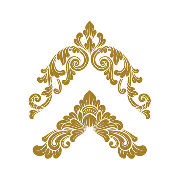 Balinese ornament frame template vector premium 13