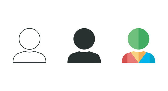Different user icons representing diversity and individuality