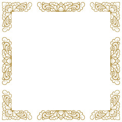 Balinese ornament frame template vector premium 13