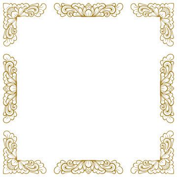 Balinese ornament frame template vector premium 13