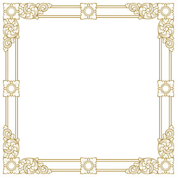 Balinese ornament frame template vector premium 13