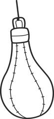 doodle illustration of speed bag