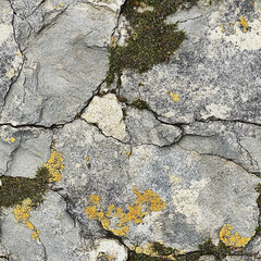 Rough speckled stone texture with diagonal moss lines seamless