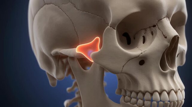 Medical Animation of Human Lacrimal Bone Anatomy