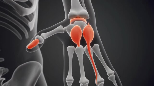 3D Animation of Human Intercarpal Joints and Thumb Muscles