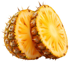 slice of pineapple, isolated background