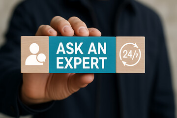 Ask an expert business concept.Expert Advice Consulting Help Support Service
