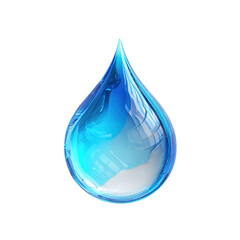 Falling transparent water drop vector isolated