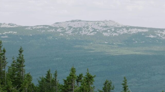 Southern Urals, Zyuratkul National Park: view of Bolshoy Nurgush Mountain from Bolshoy Uvan Mountain.