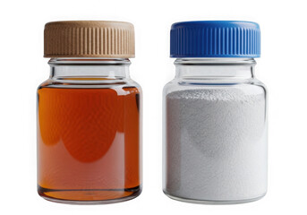 Chemical vials: liquid and powder for scientific research now