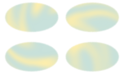 Soft pastel gradient oval UI badge shape with subtle grain texture