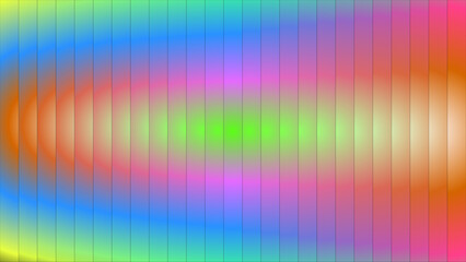 Luminous Gradient Strips on Black Ripple Glass Effect Abstract coloring Vector design background	