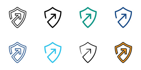 Penetrate icon set multiple style vector collection. Editable Stroke   © Gravisio