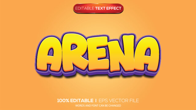 3d text effect arena theme