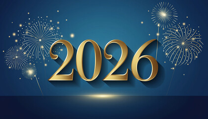 Futuristic New Year Celebration with Glowing Fireworks, Golden Light Trails, and Midnight Countdown Atmosphere