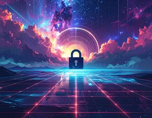 Data and Cyber Security Protection Concept with Secure Digital Network