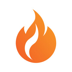 Flame icon flat vector illustration
