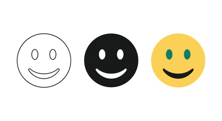 Different smiley faces showing various emotions