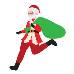 Cute Santa Claus  vector cartoon illustration