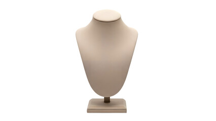 Obraz premium Beige jewelry mannequin bust isolated on transparent background