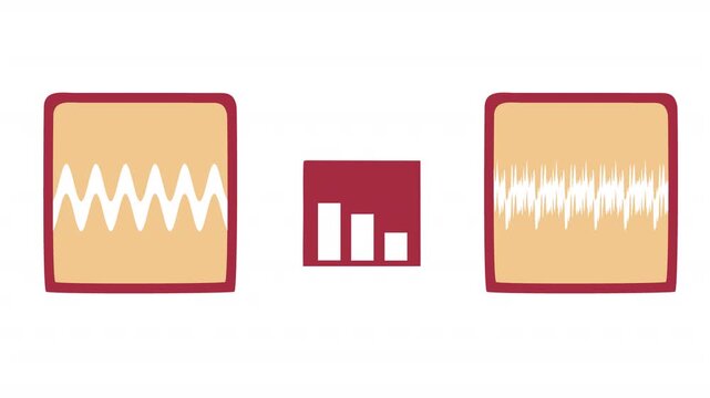 Beep indicator. Animation indicator, alpha channel. Cartoon