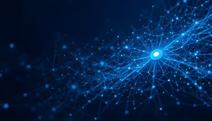 Obraz premium Abstract blue technology vector background illustrating modern digital innovation and futuristic communication.”