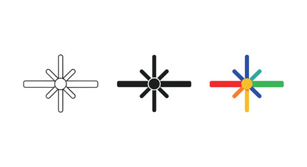 Simple asterisk symbols in different styles