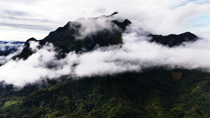 Nong Khiaw, Laos – Scenic Mountain Views, Nam Ou River Landscapes and Tropical Nature. Scenic mountain views, lush jungle and the Nam Ou River in Nong Khiaw, Laos.