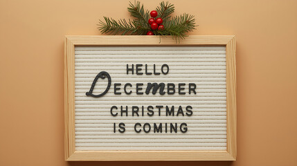 hello december christmas is coming message ai genrative