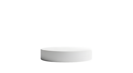 Detailed rendering of a white cylindrical object with rounded edges isolated for design projects isolated on transparent background
