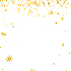 Golden Confetti Shimmering Down a Black Background transparent background