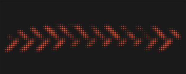 Car, bicycle and motorcycle tire marks with grunge halftone effect isolated on red background.