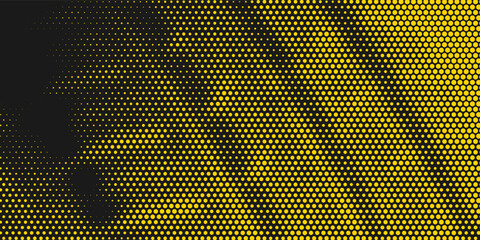 Black and yellow halftone texture background with modern tire style.