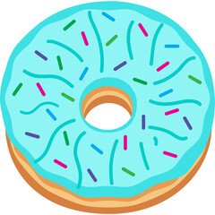 Vector graphic icon for ring pastry