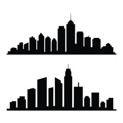 Obraz premium Modern City Skyline Vector, Silhouette, Illustration