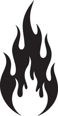 Flame Silhouette vector flat illustration design