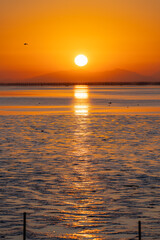 佐賀－【鹿島市から見た有明海の夕景】