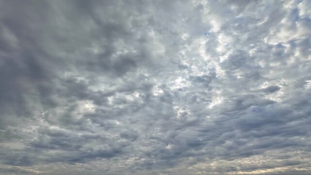 timelapse,Cloudscape: An abstract view of the sky, with dramatic clouds forming a textured display, evoking contemplation and a sense of vastness.