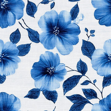 Printed Poplin Fabric texture, seamless