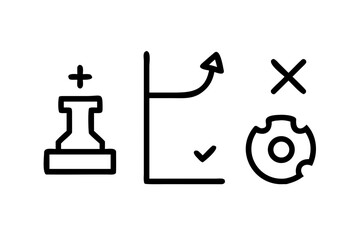 Business Strategy Icon Set  White Background  Mini (2) Vector SVG Design