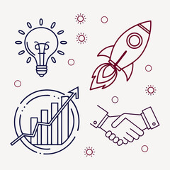 Startup   Entrepreneurship Icon Set  White Backgro (3) Vector SVG Design