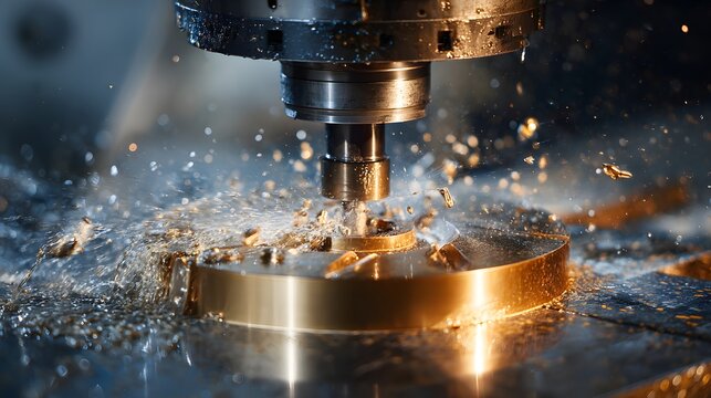 Precision Metal Machining with CNC Milling Machine in Action.