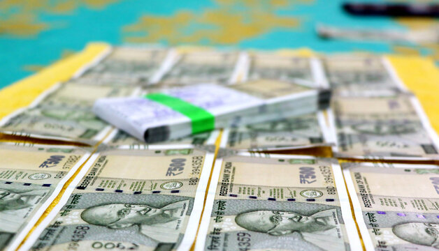 Indian currency. 500 rupee note. Five hundred rupee Indian curre