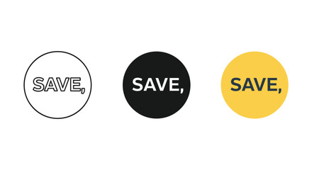 Save button icons in different colors