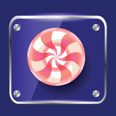 Candy Glass Button Vector Design